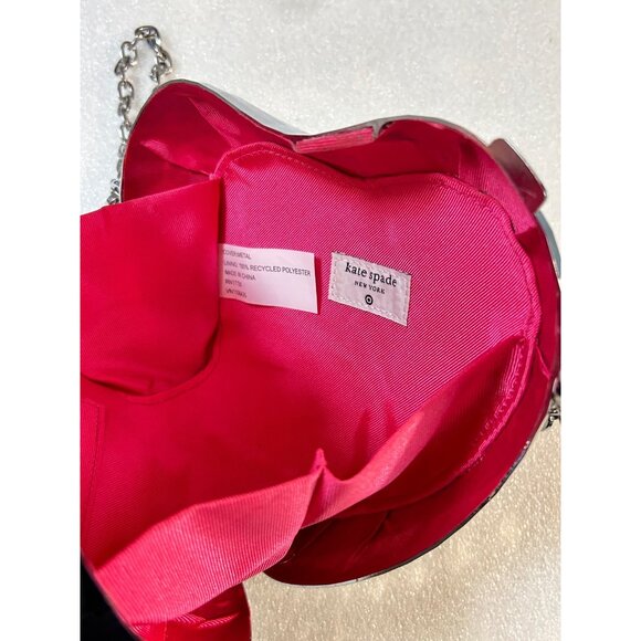 Kate Spade Target Collab Silver Disco Ball Heart Crossbody Bag Purse Party - Picture 3 of 3